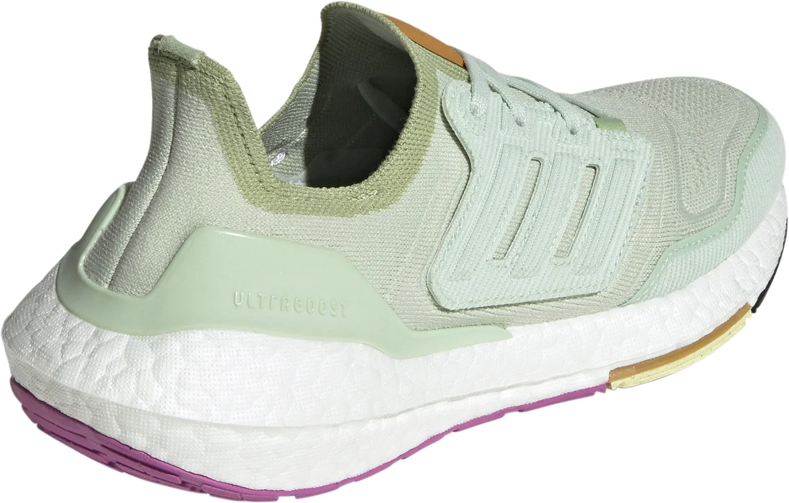 adidas Ultra Boost 22 Womens Running Shoes - Green Adaptive Fit System Flexible Torsion System