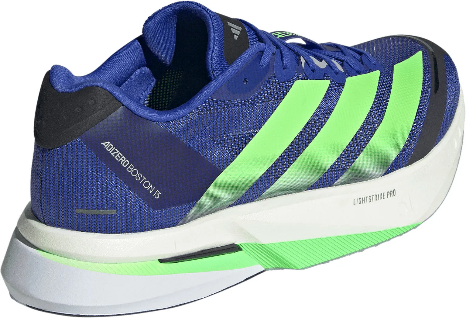 adidas Adizero Boston 13 Mens Running Shoes - Blue Quick Release Quick Adjustment