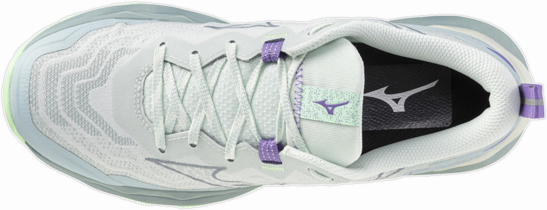 Padded Tongue Comfort Fit Technology Mizuno Wave Daichi 9 Womens Trail Running Shoes - White