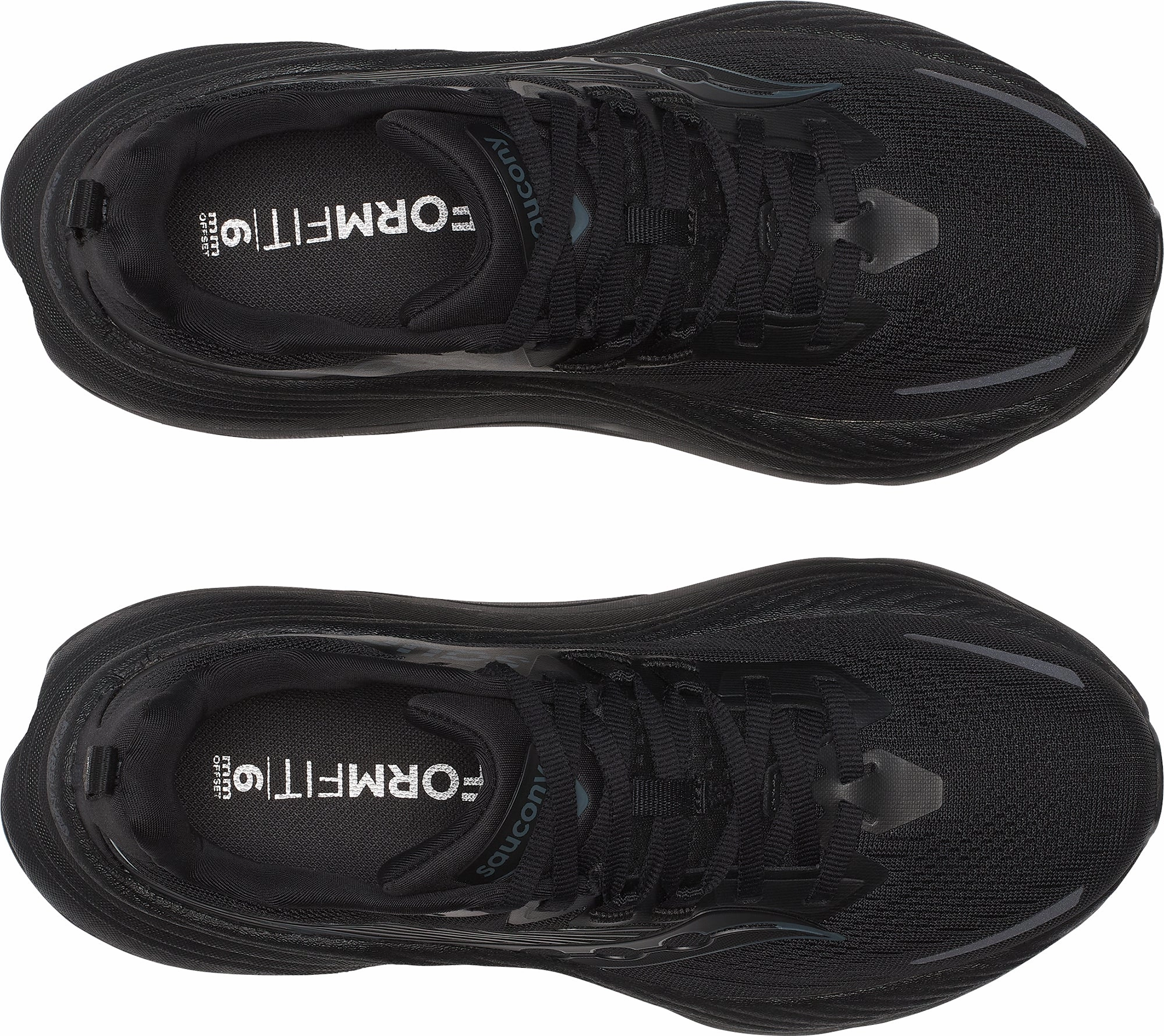 Saucony Hurricane 24 Womens Running Shoes - Black Step Ease Elastic Material