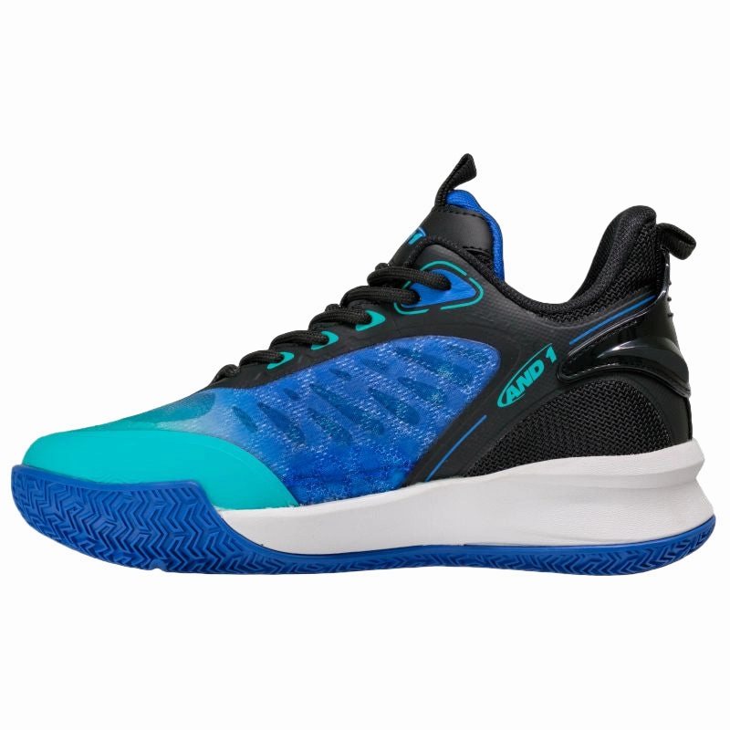 AND1 Cross Court Kids Basketball Shoes Sock Like Collar