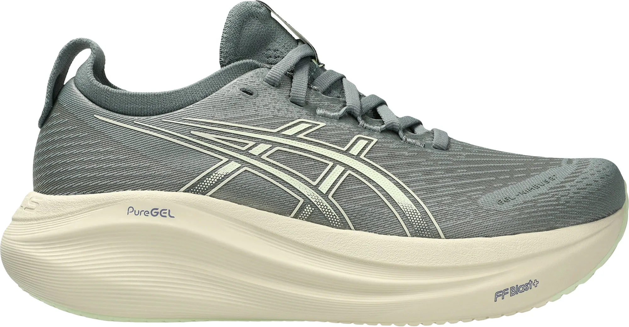 Asics Gel Nimbus 27 Womens Running Shoes - Grey Sneaker Display