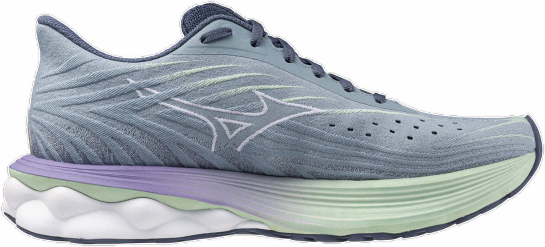 Mizuno Wave Skyrise 6 Womens Running Shoes - Grey Abrasion Resistant Toe