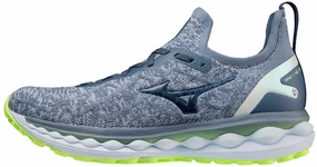 Mizuno Wave Sky Neo 2 Womens Running Shoes - Blue Compression Knit Street Friendly