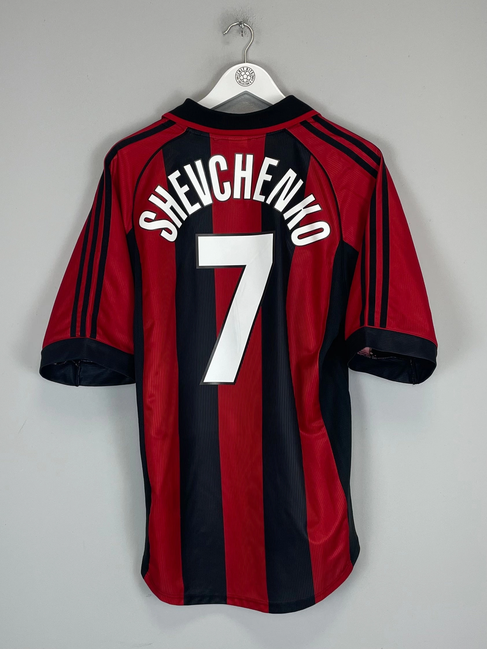 1998/99 AC MILAN SHEVCHENKO #7 HOME SHIRT (M) ADIDAS Antimicrobial Treatment Weather Neutral