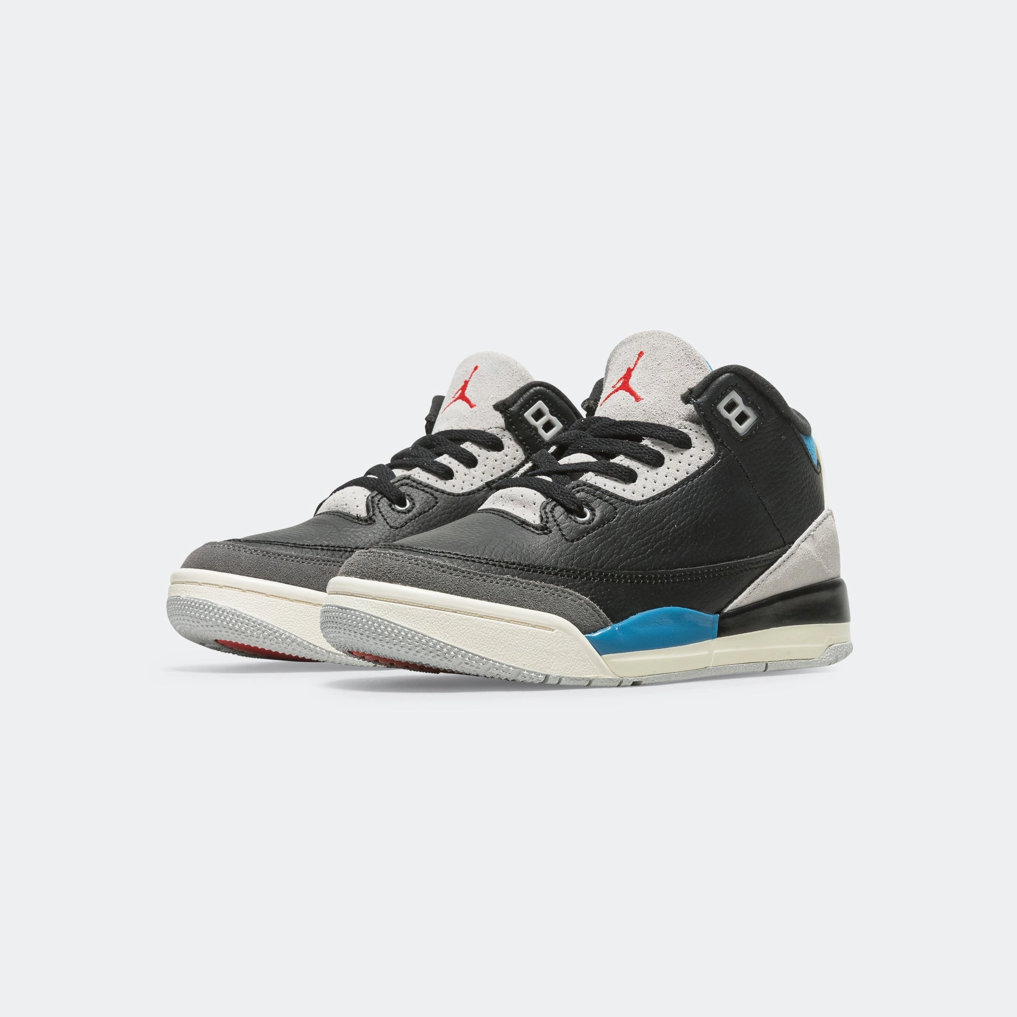 Jordan 3 Retro (GS) - Black/Chile Red-Neutral Grey Posture Help Thickened Collar
