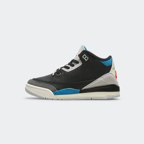 Reinforced Stitching Jordan 3 Retro (GS) - Black/Chile Red-Neutral Grey