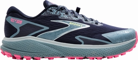 Brooks Divide 5 Womens Trail Running Shoes - Blue Soccer Field Thermoplastic Plate