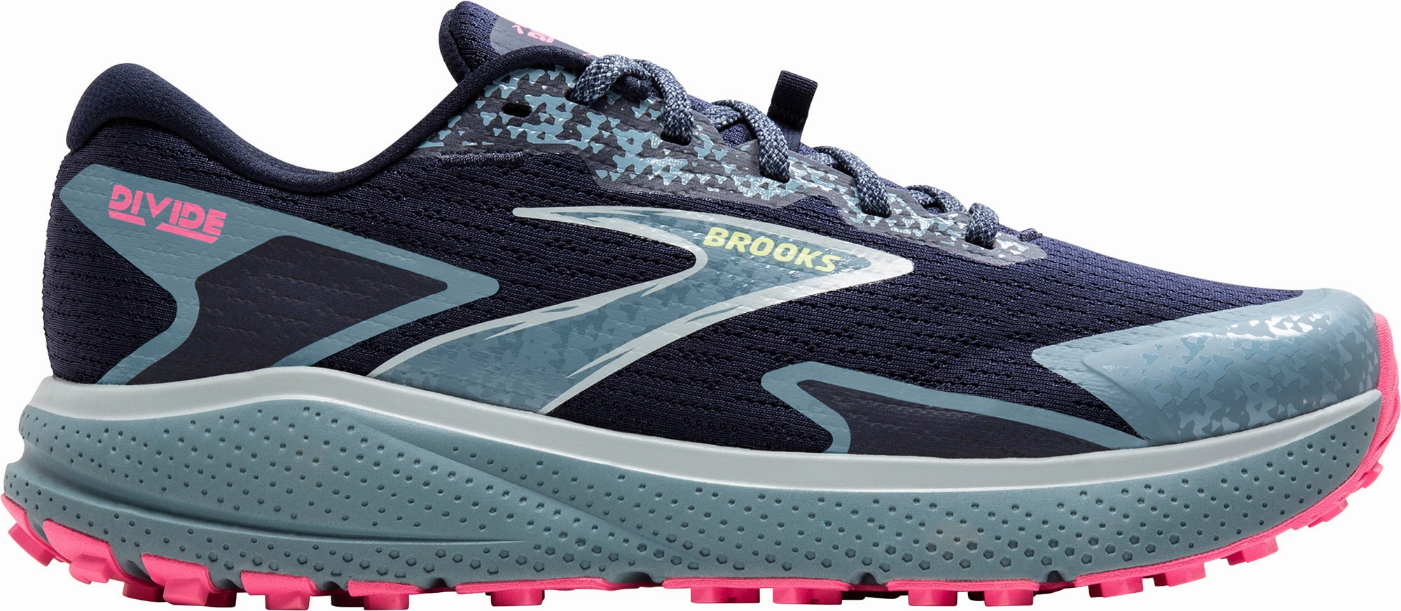 Brooks Divide 5 Womens Trail Running Shoes - Blue Soccer Field Thermoplastic Plate