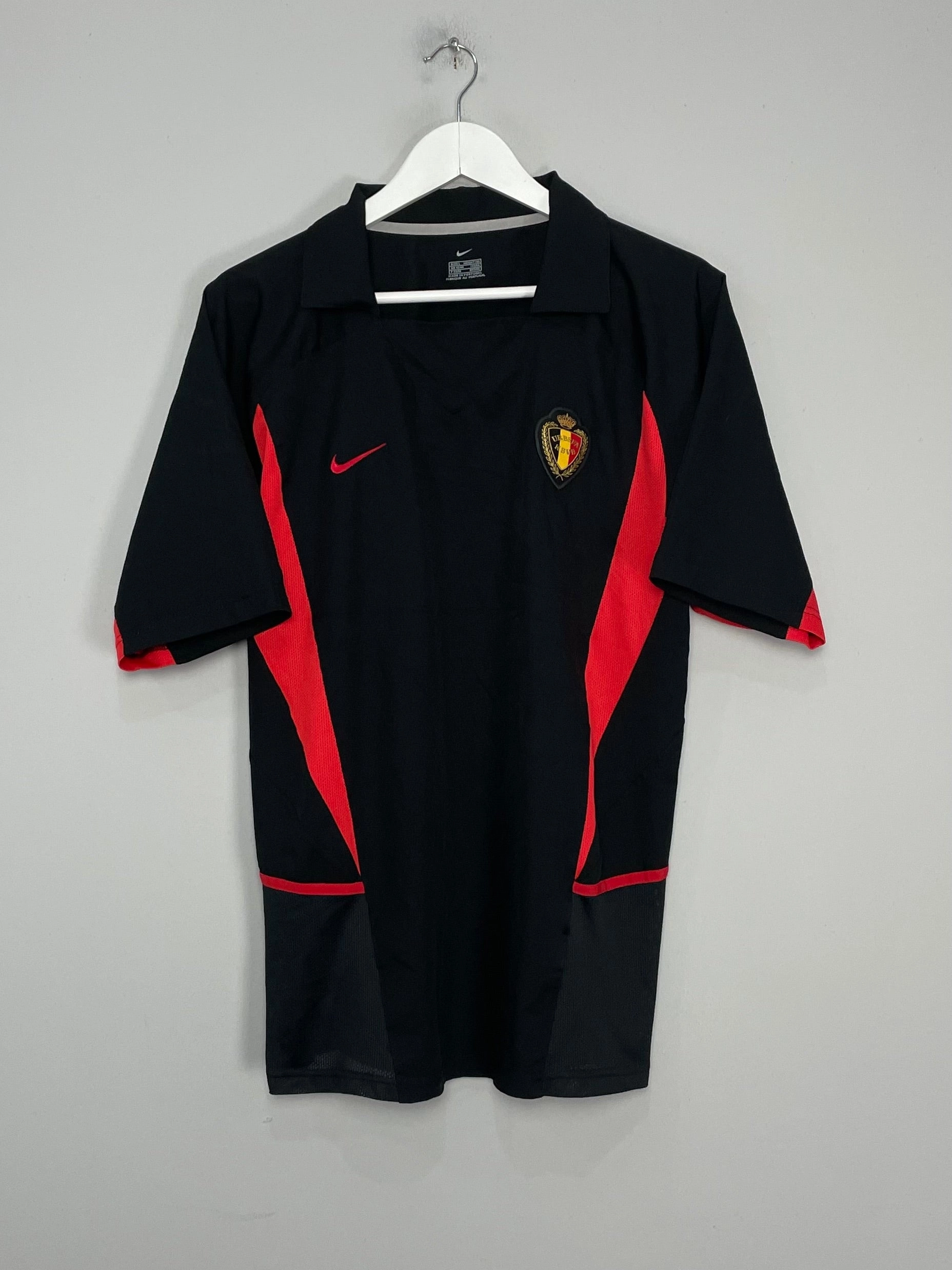 2002/04 BELGIUM AWAY SHIRT (L) NIKE Bonded Hemline