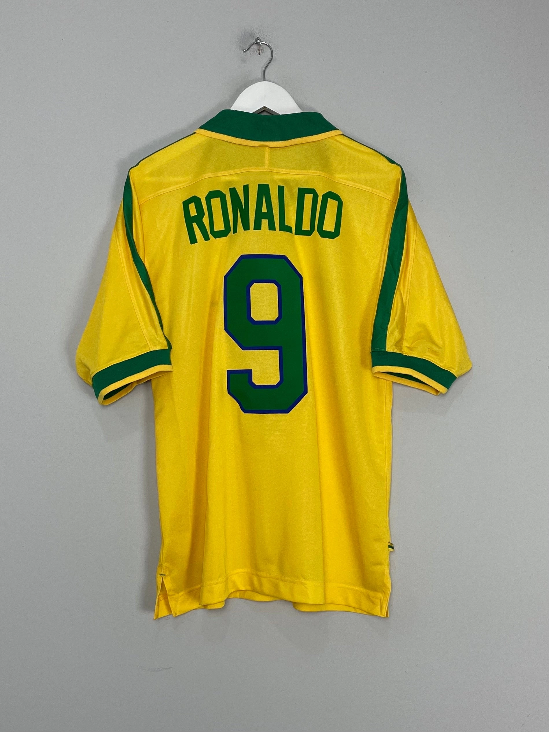 Bold Form 1997/98 BRAZIL RONALDO #9 HOME SHIRT (L) NIKE