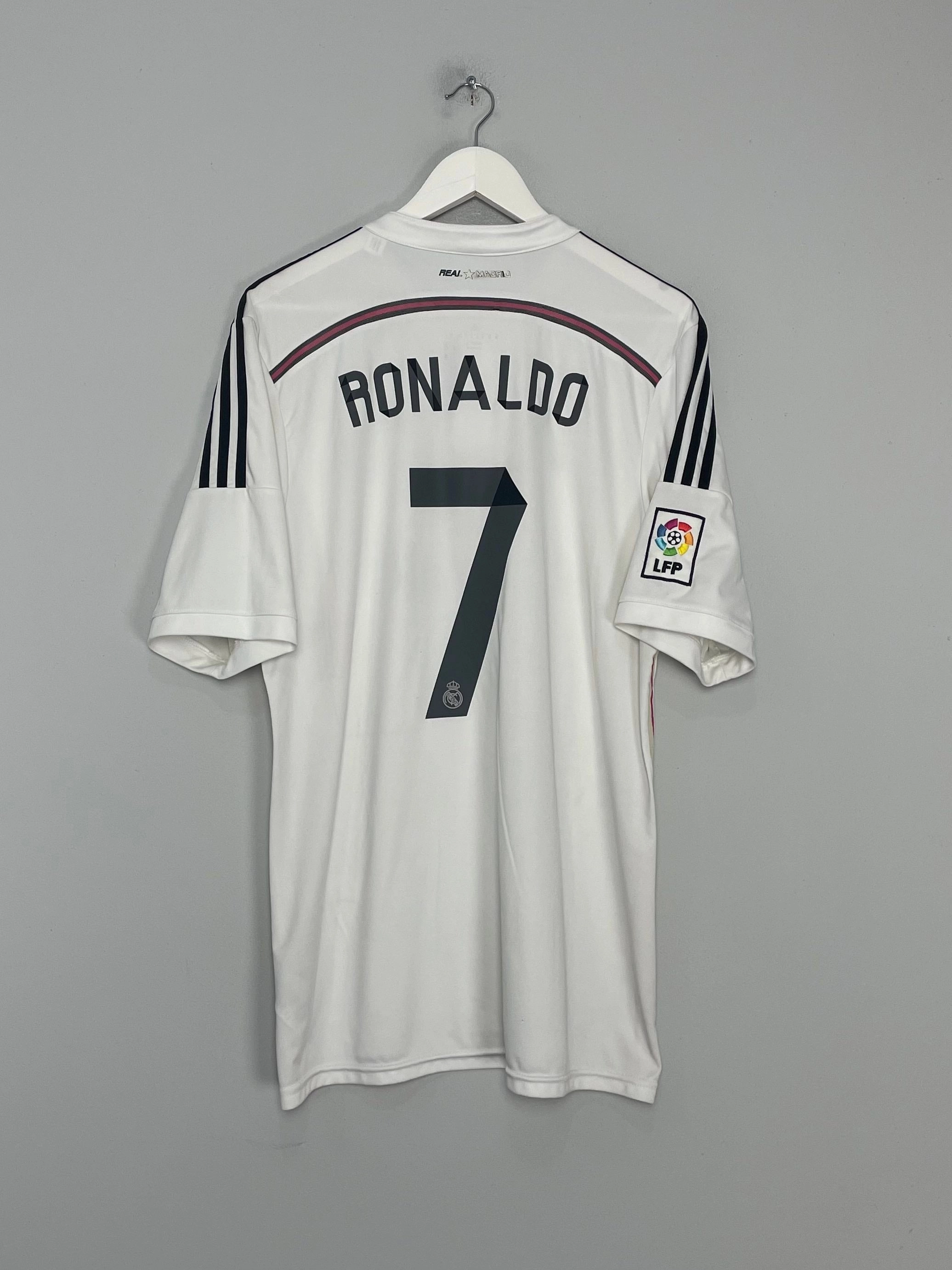 2014/15 REAL MADRID RONALDO #7 HOME SHIRT (XL) ADIDAS Speed Comfort Relaxed Performance