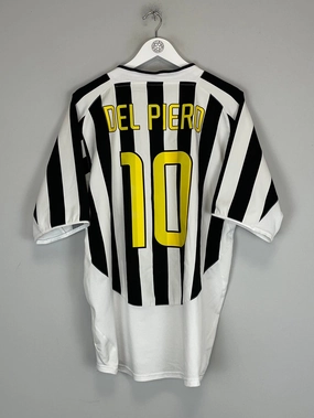 2003/04 JUVENTUS DEL PIERO #10 HOME SHIRT (M) NIKE Anti Microbial Fiber Blend