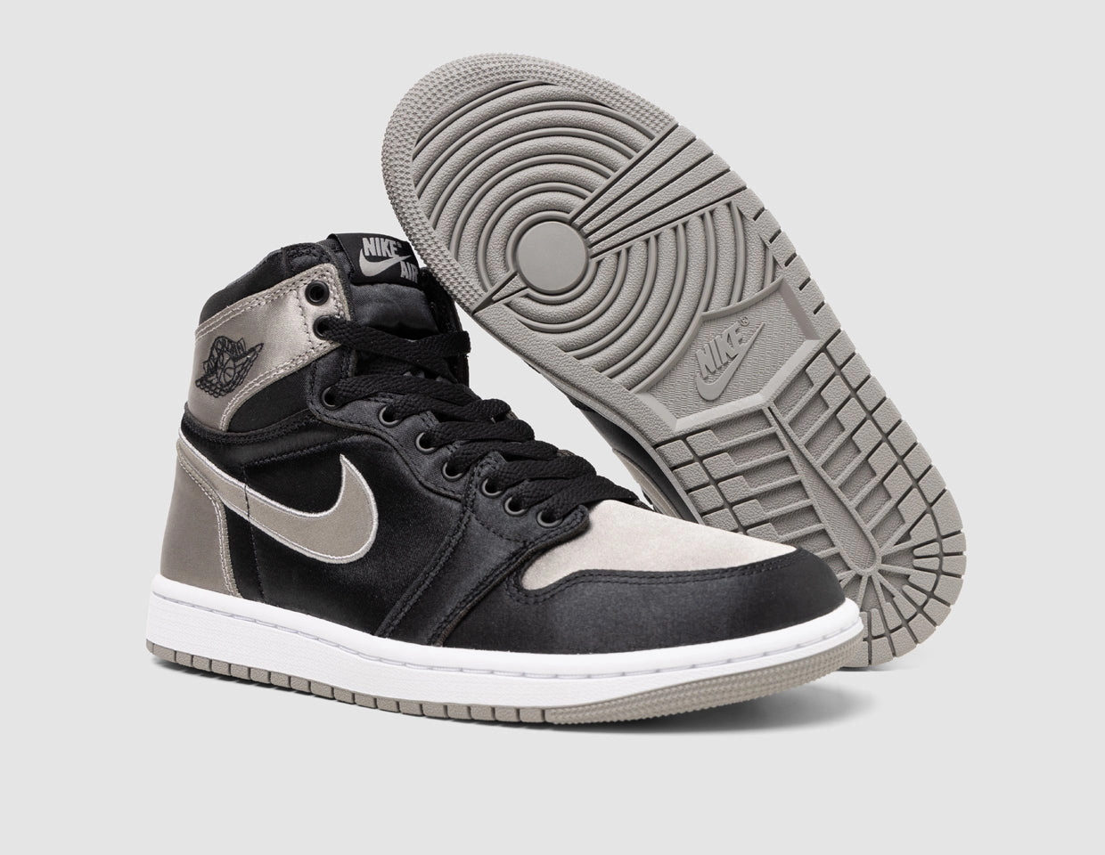 Jordan Women's 1 Retro High OG Black / Medium Grey - White Comfortable Outsole