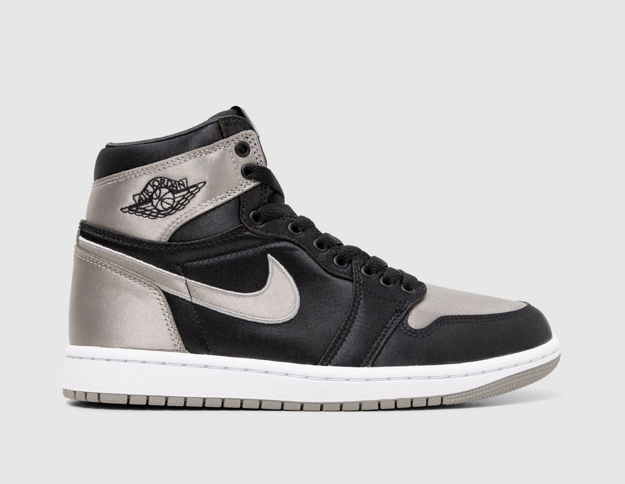 Jordan Women's 1 Retro High OG Black / Medium Grey - White All Purpose Compression Resistant Sole