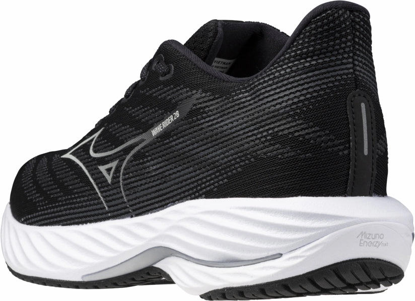 Torsion Stability Mizuno Wave Rider 28 WIDE FIT (D) Womens Running Shoes - Black