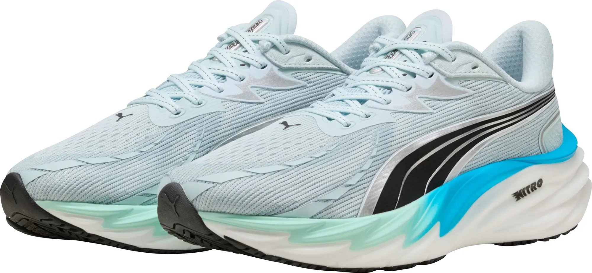 Puma Velocity Nitro 4 Mens Running Shoes - Green Water Resistant Layer