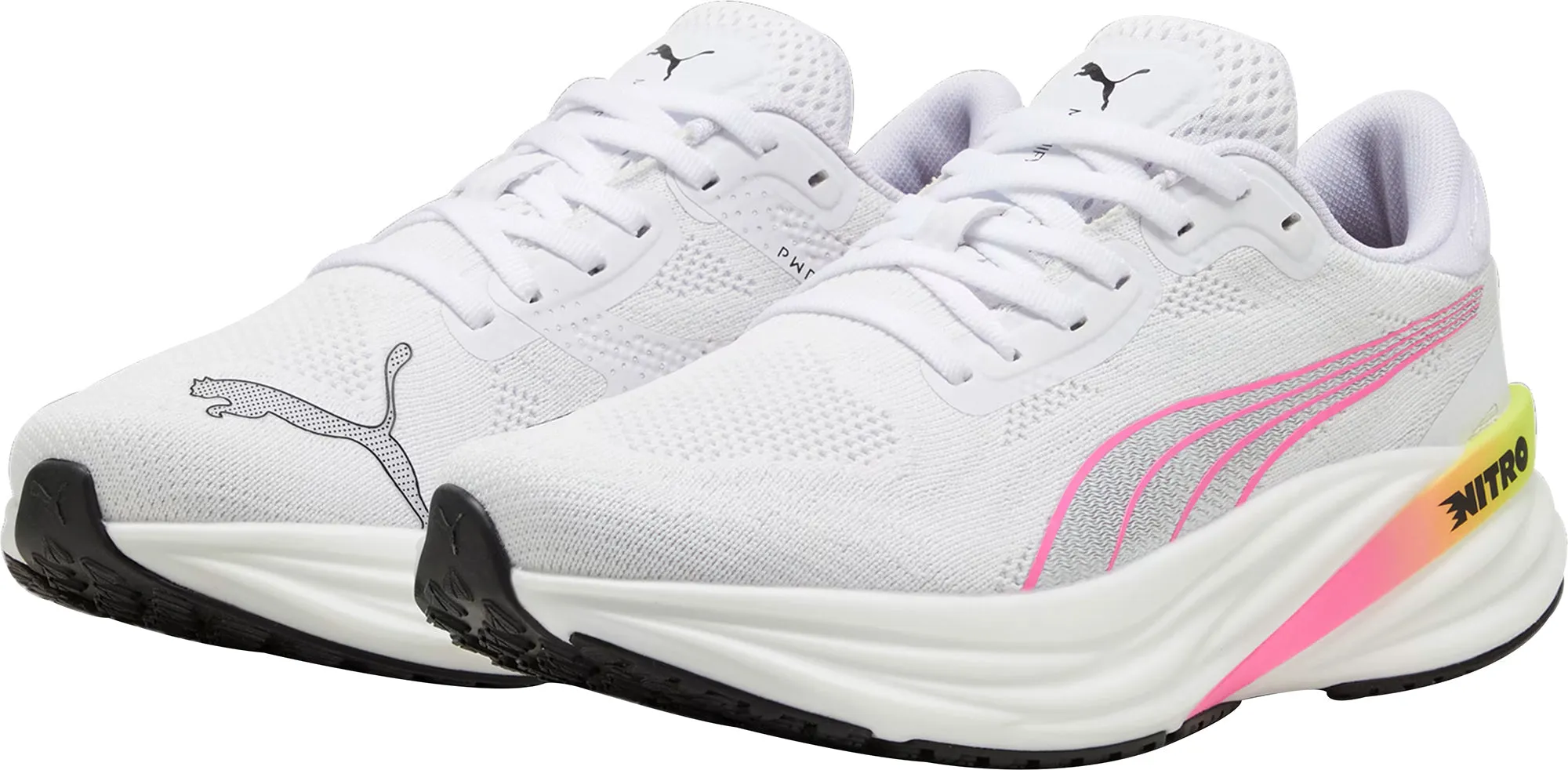Comfort Padding System Light Bounce Puma Magnify Nitro 2 Womens Running Shoes - White