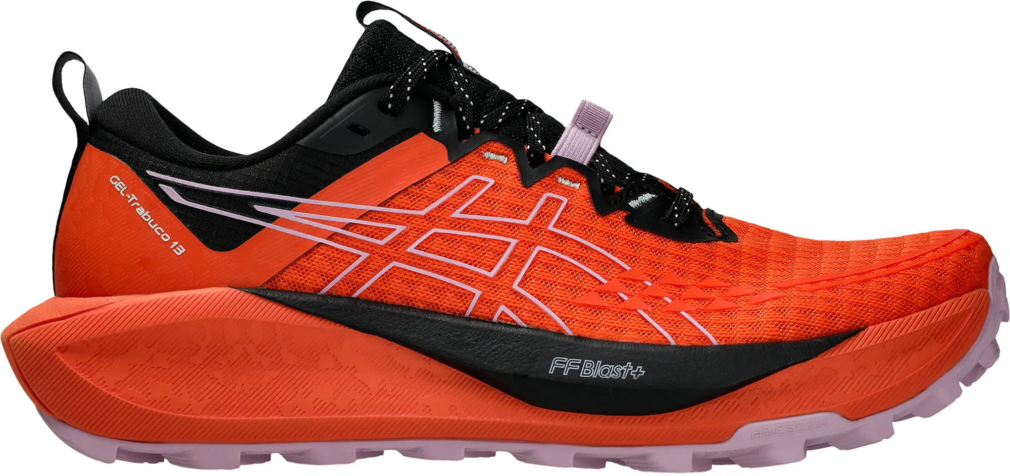 High Energy Comfort Shock Asics Gel Trabuco 13 Womens Trail Running Shoes - Orange