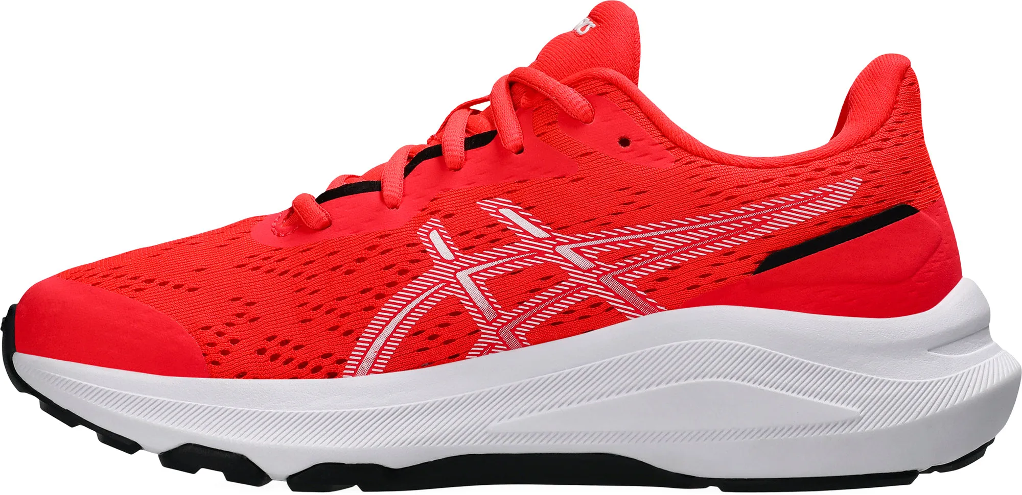 Orthotic Compatible Footbed Breathable Outsole Vents Asics GT 1000 13 GS Junior Running Shoes - Red
