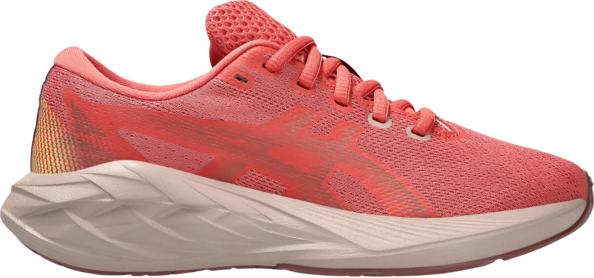 Asics NovaBlast 5 GS Junior Running Shoes - Pink Impact Dispersing Design Modern Flair