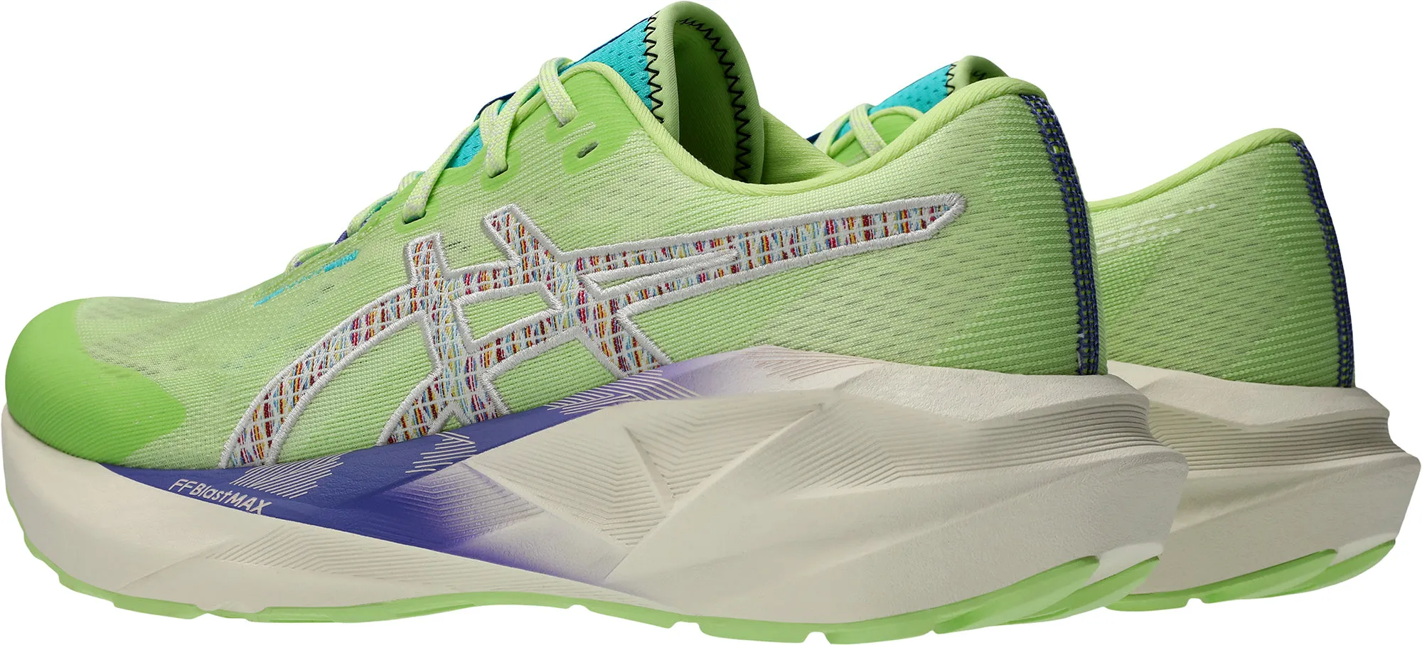 Non Restrictive Collar Padding Asics NovaBlast 5 TR Mens Running Shoes - Green