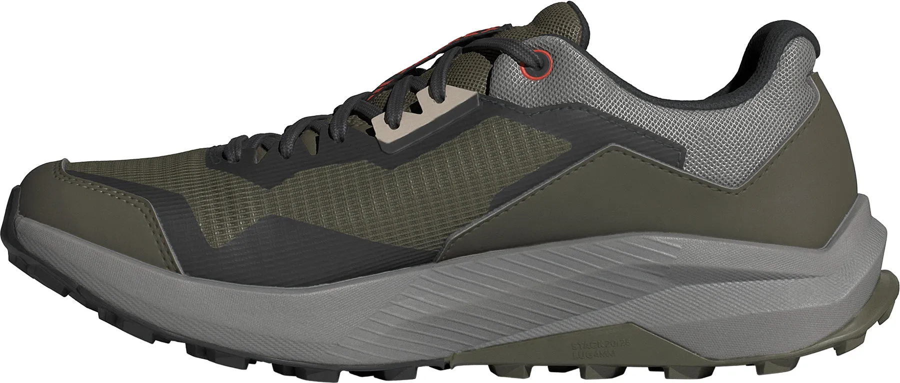 Functional Shock Dissipating Midsole adidas Terrex Trail Rider Mens Trail Running Shoes - Green