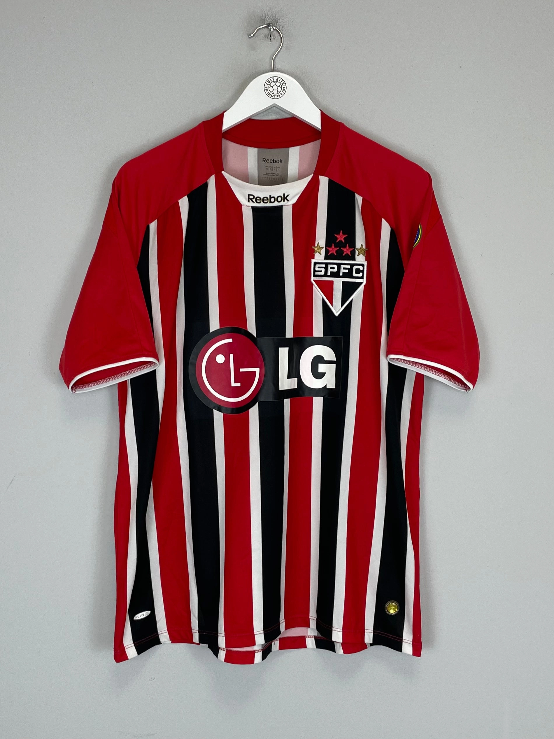 2009 SAO PAULO #10 (HERNANES) AWAY SHIRT (L) REEBOK Stretch Fit Fabric Fluid motion
