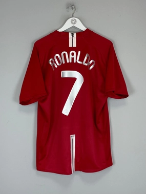 Team Vibe Reinforced Seams 2007/09 MANCHESTER UNITED RONALDO #7 HOME SHIRT (XL) NIKE