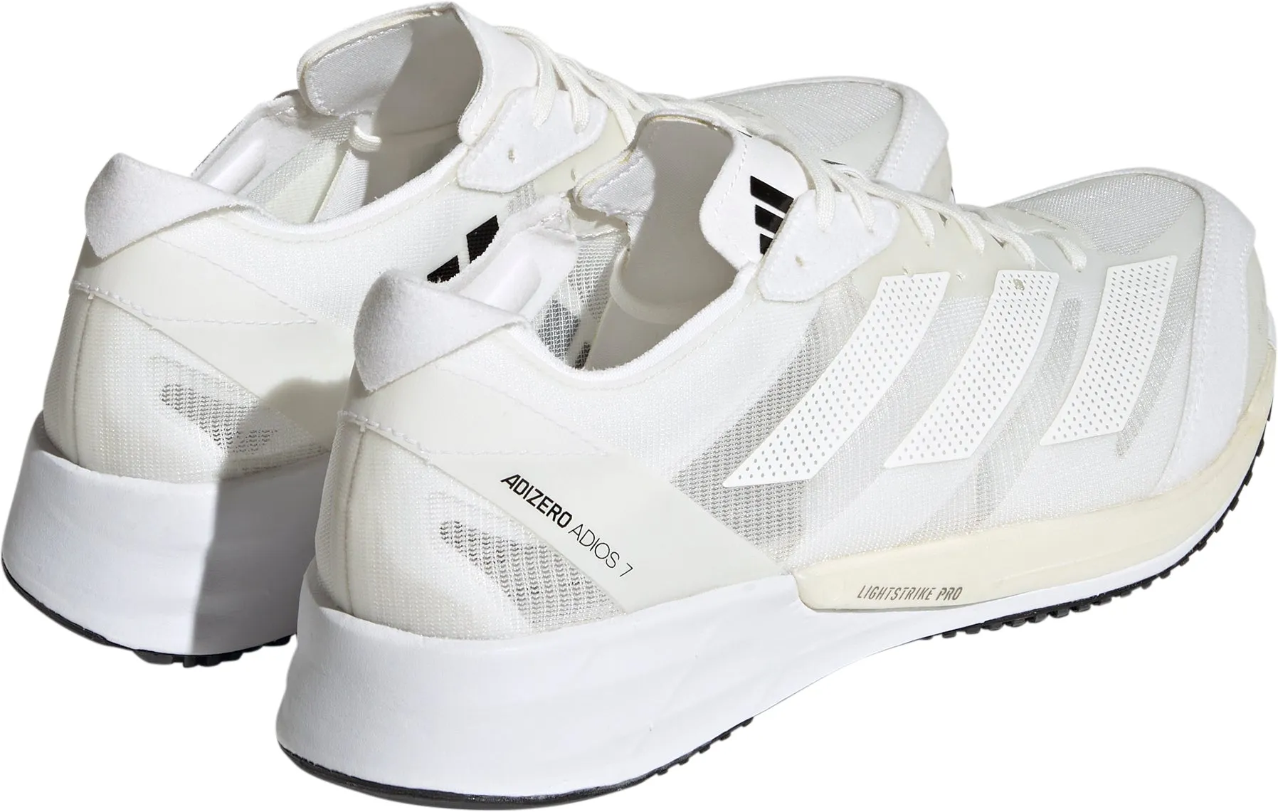 Tension Balance System Secure Design adidas Adizero Adios 7 Mens Running Shoes - White