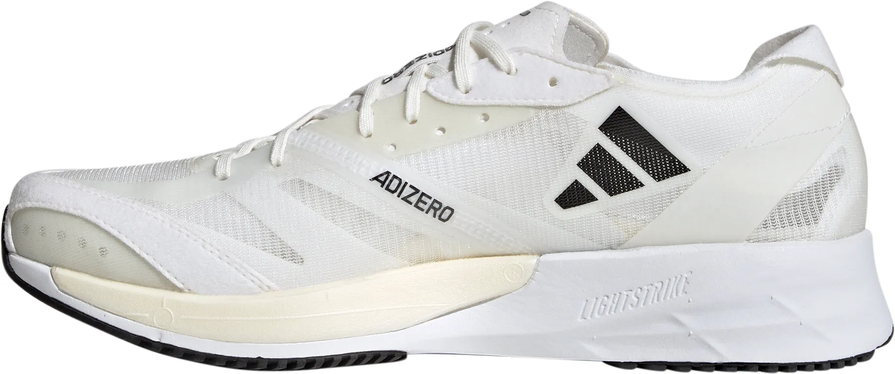Abrasion Resistant Construction Active Movement adidas Adizero Adios 7 Mens Running Shoes - White
