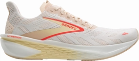 Brooks Hyperion 2 Womens Running Shoes - White Shock Absorption Soles Odor Control Insole