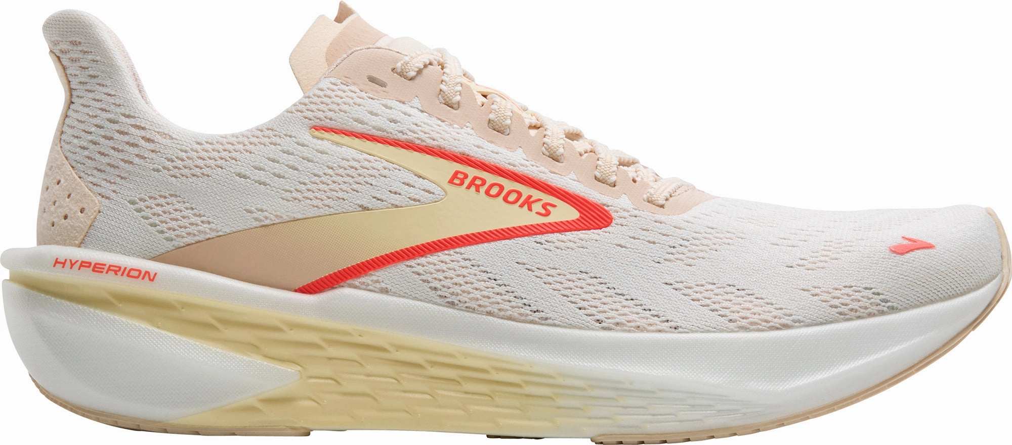 Brooks Hyperion 2 Womens Running Shoes - White Shock Absorption Soles Odor Control Insole