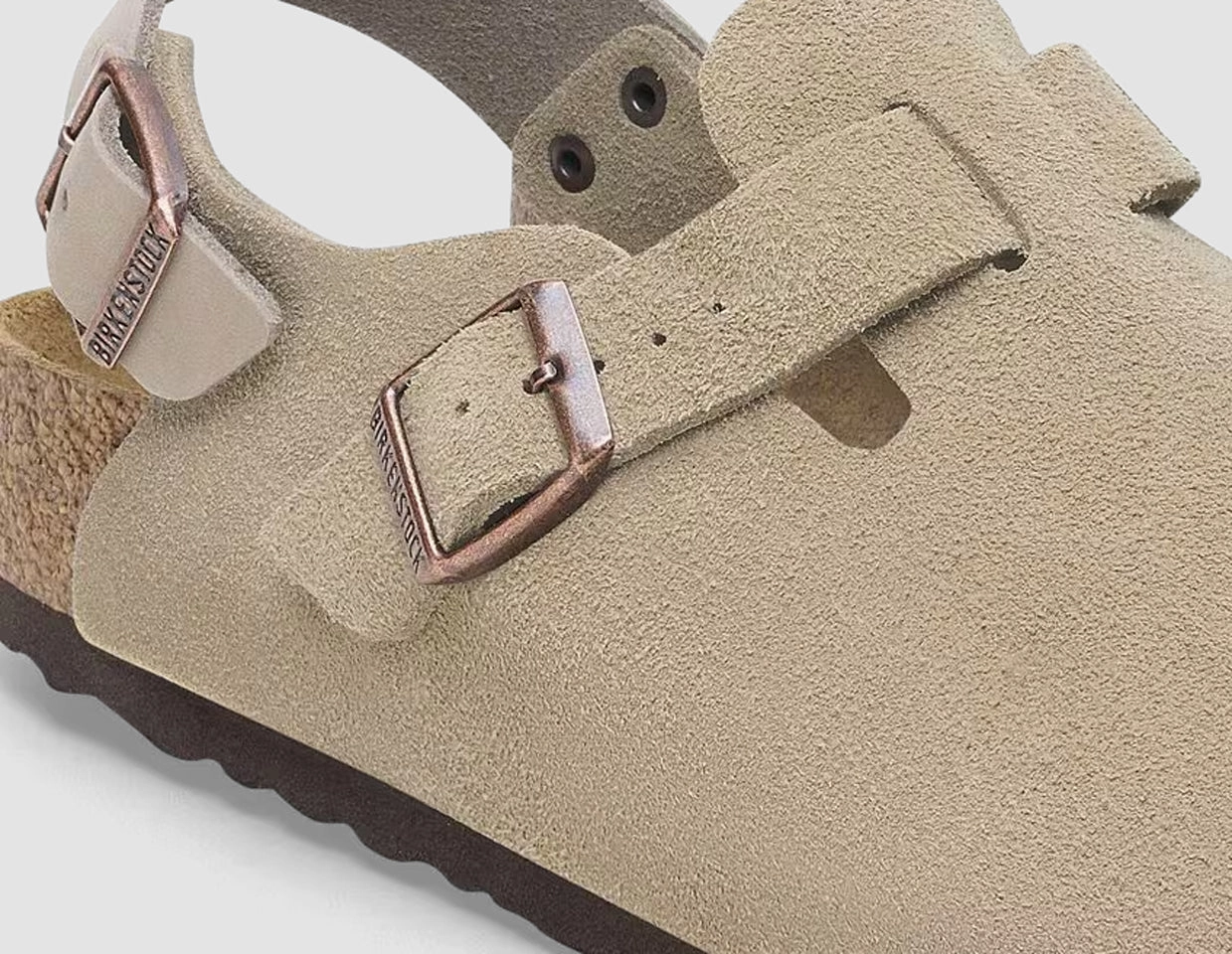 Shell Trim easy move Birkenstock Women's Tokio / Taupe Suede