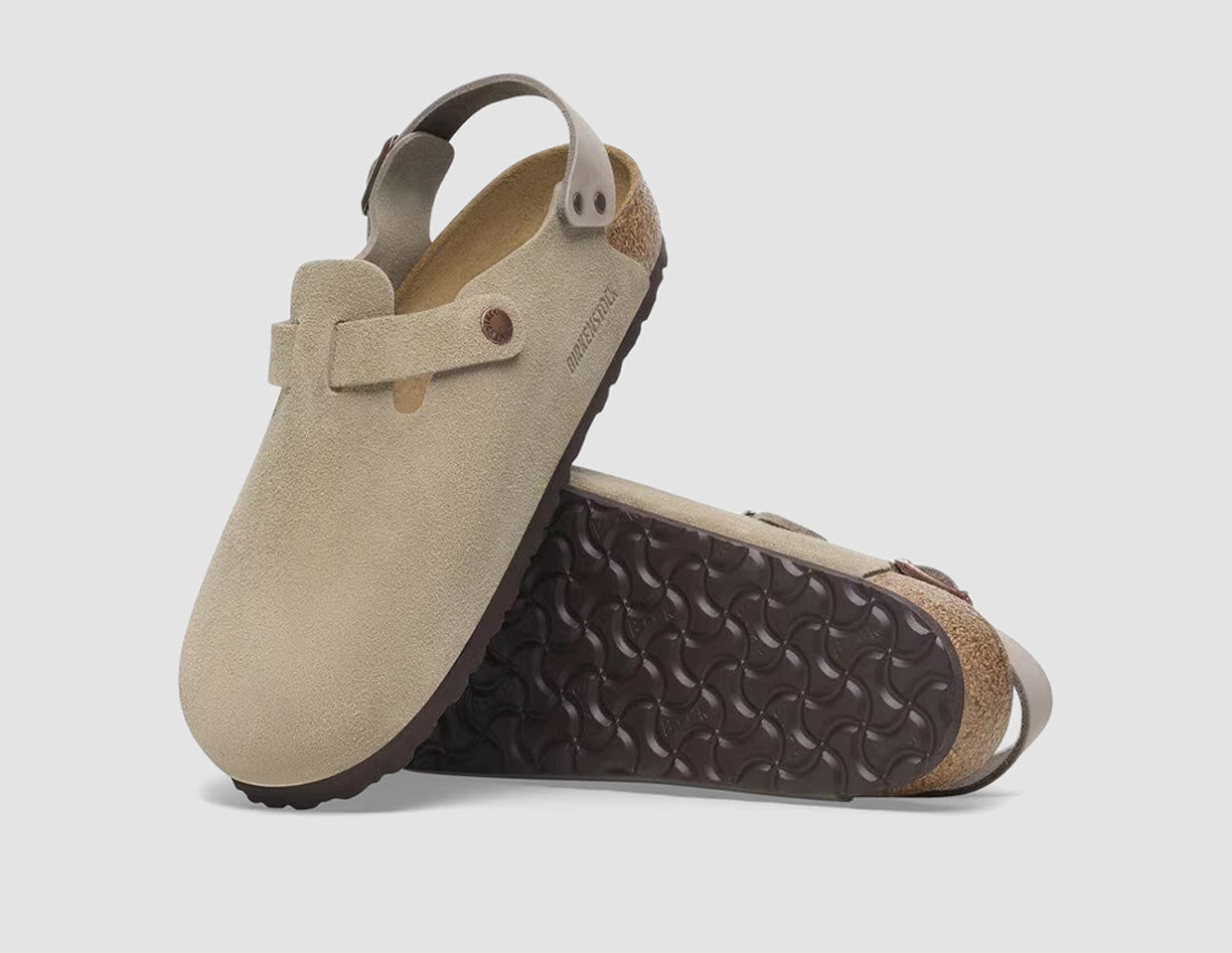 Birkenstock Women's Tokio / Taupe Suede Moisture Wicking Inner Layer