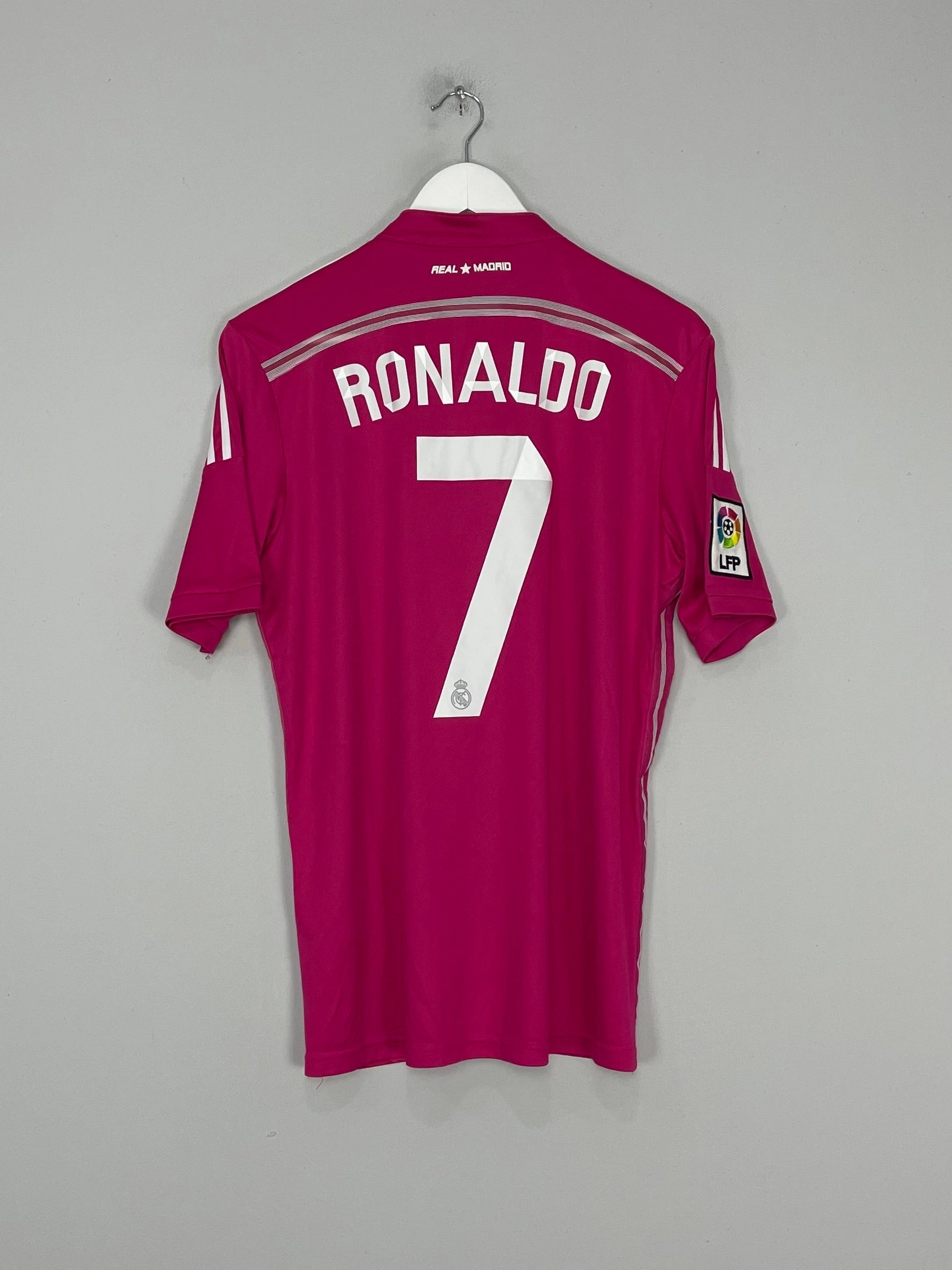 Contoured Side Panels Hybrid Fabric Blends 2014/15 REAL MADRID RONALDO #7 AWAY SHIRT (M) ADIDAS
