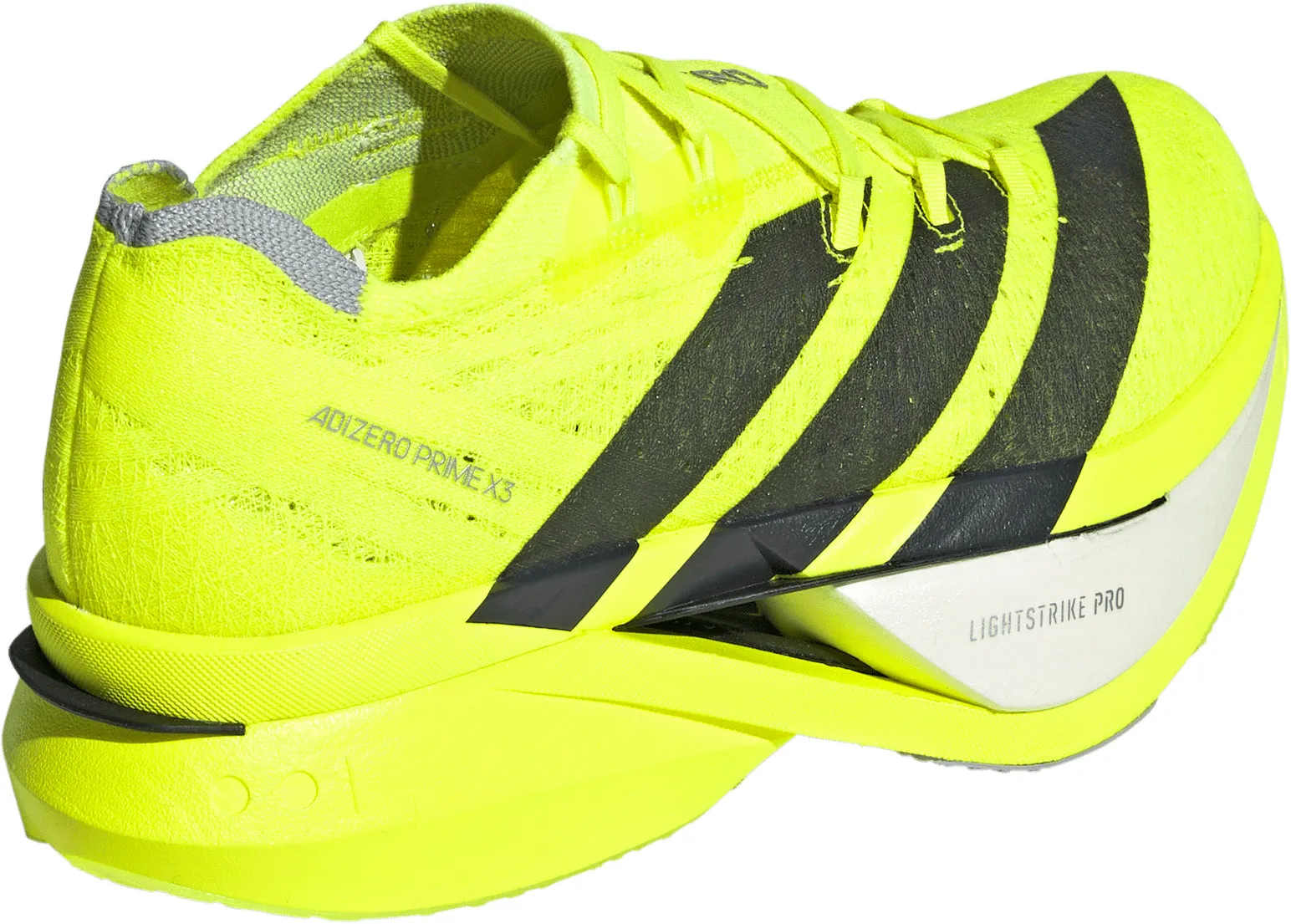 adidas Adizero Prime X3 Strung Running Shoes - Yellow Heel Stability