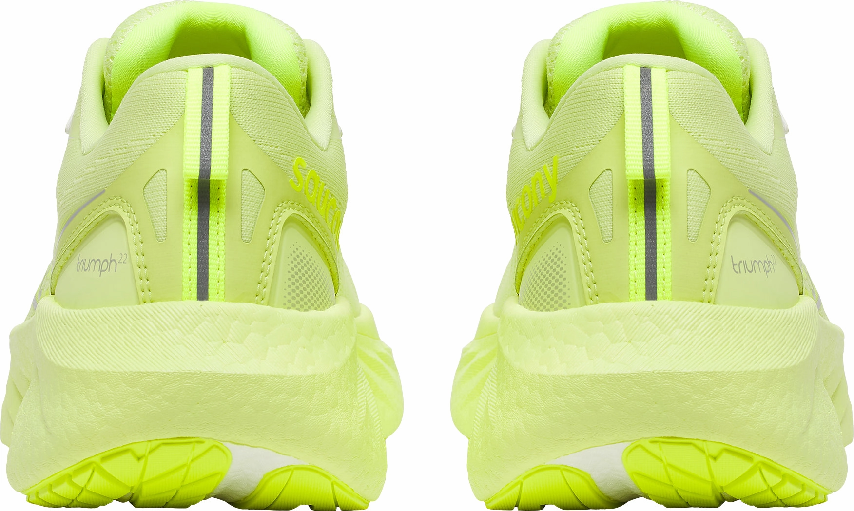 Reinforced Toe Guard Saucony Triumph 22 Womens Running Shoes - Yellow