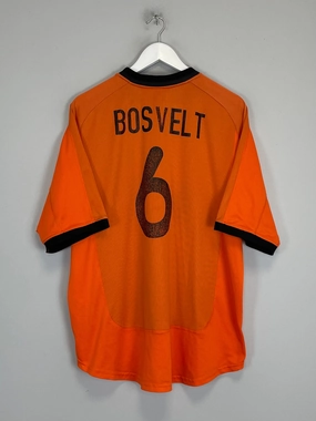 2000/02 NETHERLANDS BOSVELT #6 HOME SHIRT (XL) NIKE Double Stitched Hemming