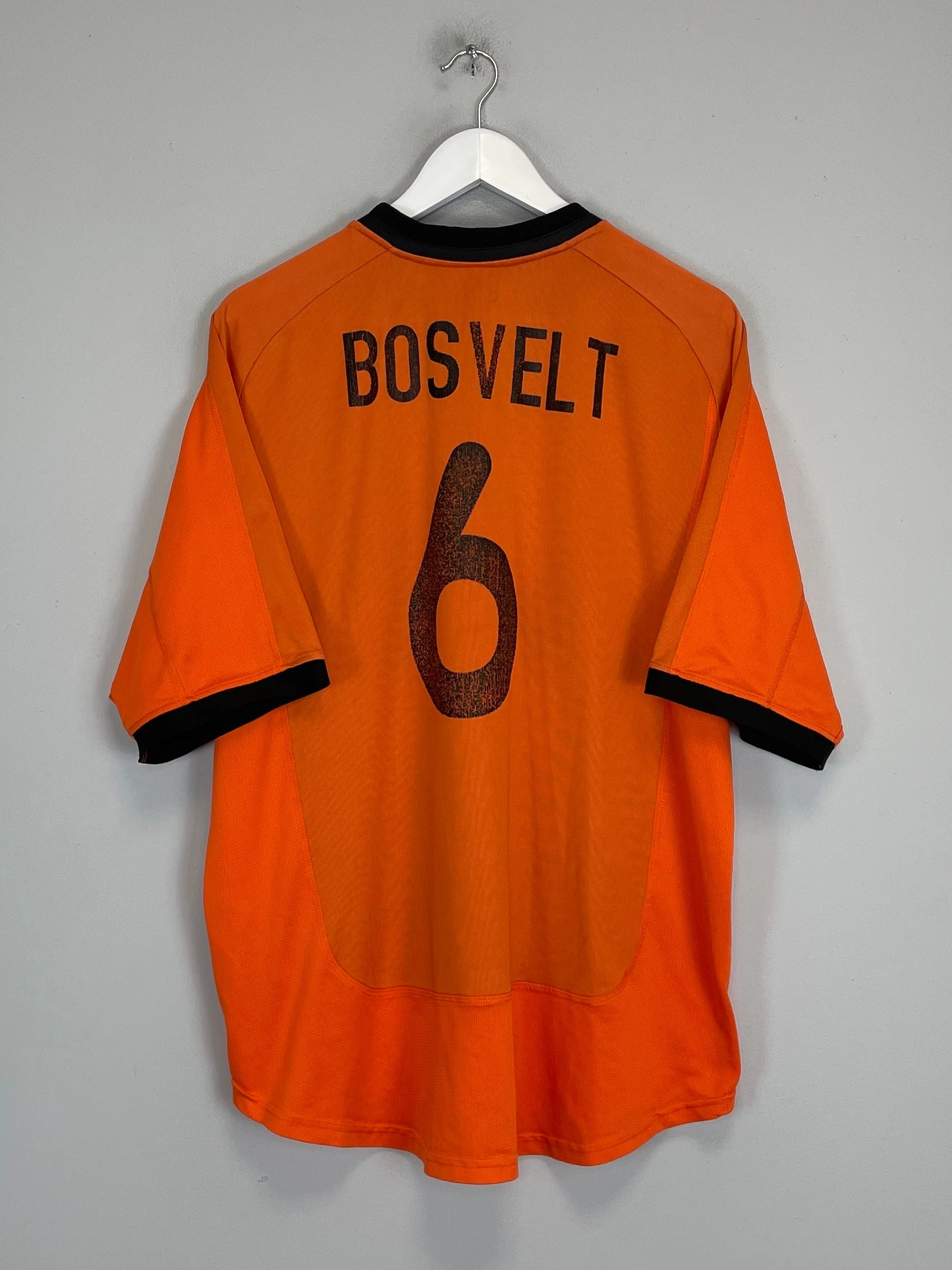 2000/02 NETHERLANDS BOSVELT #6 HOME SHIRT (XL) NIKE Double Stitched Hemming