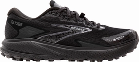 Brooks Divide 5 GORE-TEX Mens Trail Running Shoes - Black Summer Walks Wireless Lacing Tech