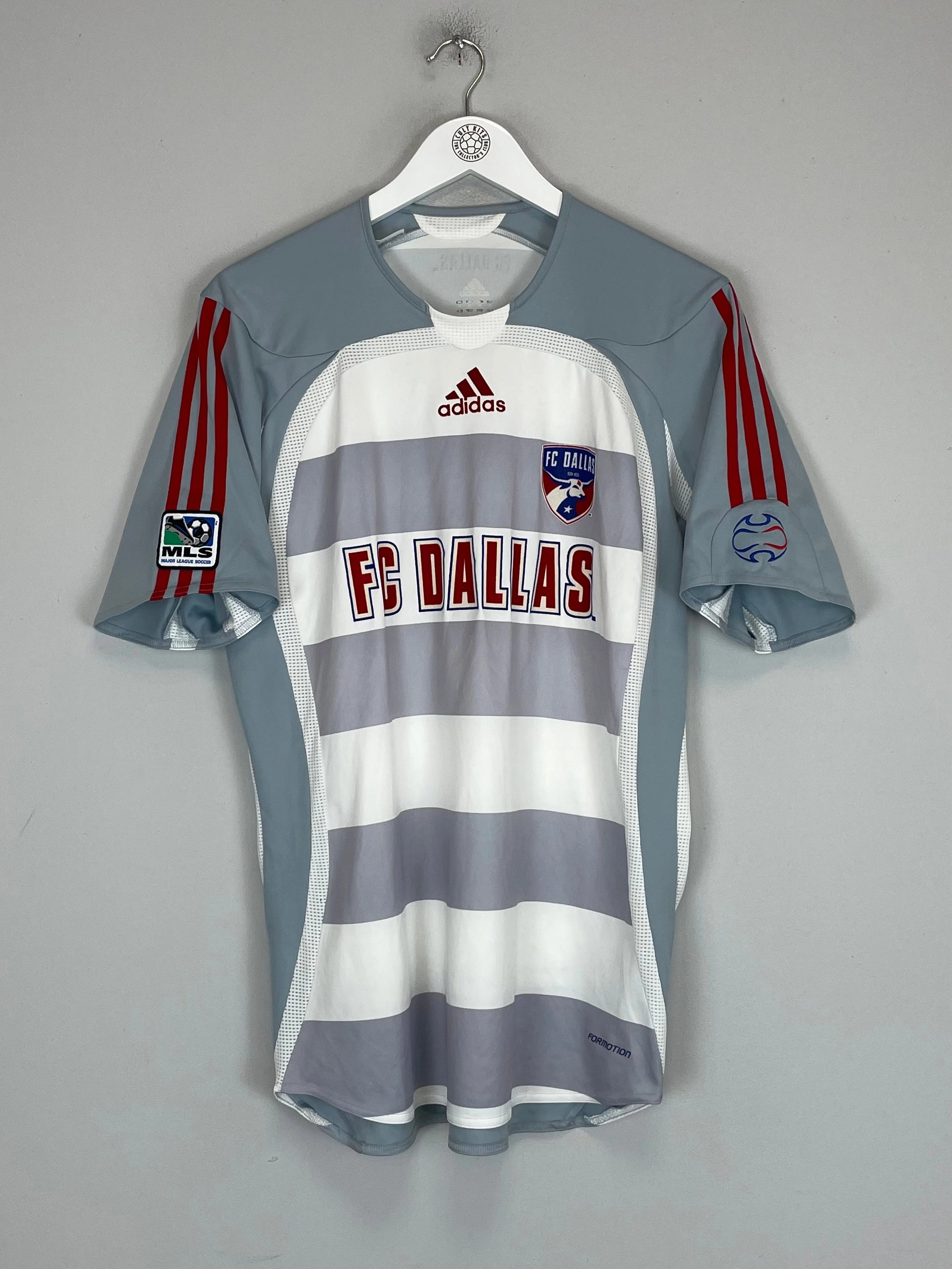 2006/07 FC DALLAS *PLAYER ISSUE* AWAY SHIRT (M) ADIDAS Breathe Zone Compression Fit Engineering
