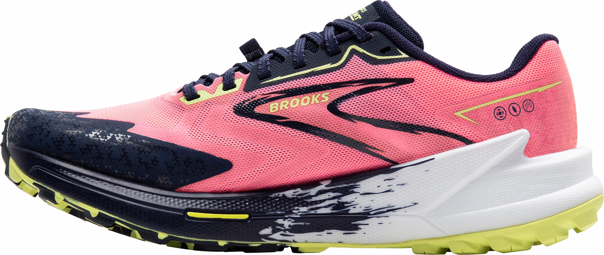 Work Day Fit Brooks Catamount 3 Womens Trail Running Shoes - Pink