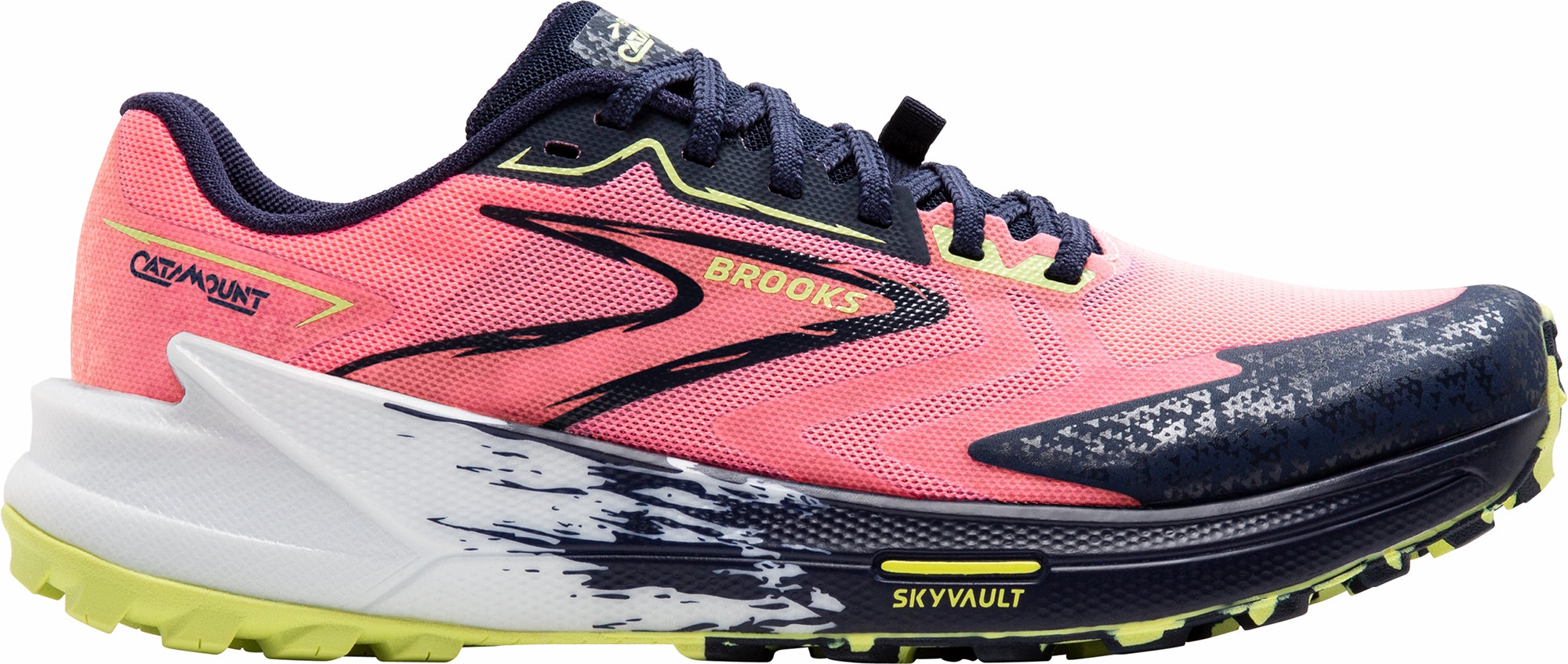 Brooks Catamount 3 Womens Trail Running Shoes - Pink Ultra-soft breathability Move More