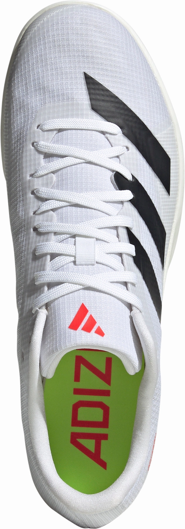 adidas Adizero Long Jump Field Event Spikes - White Flat Ground Responsive Feel