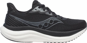 Energy Return Compound Walk Smooth Saucony Triumph 23 WIDE FIT Womens Running Shoes - Black