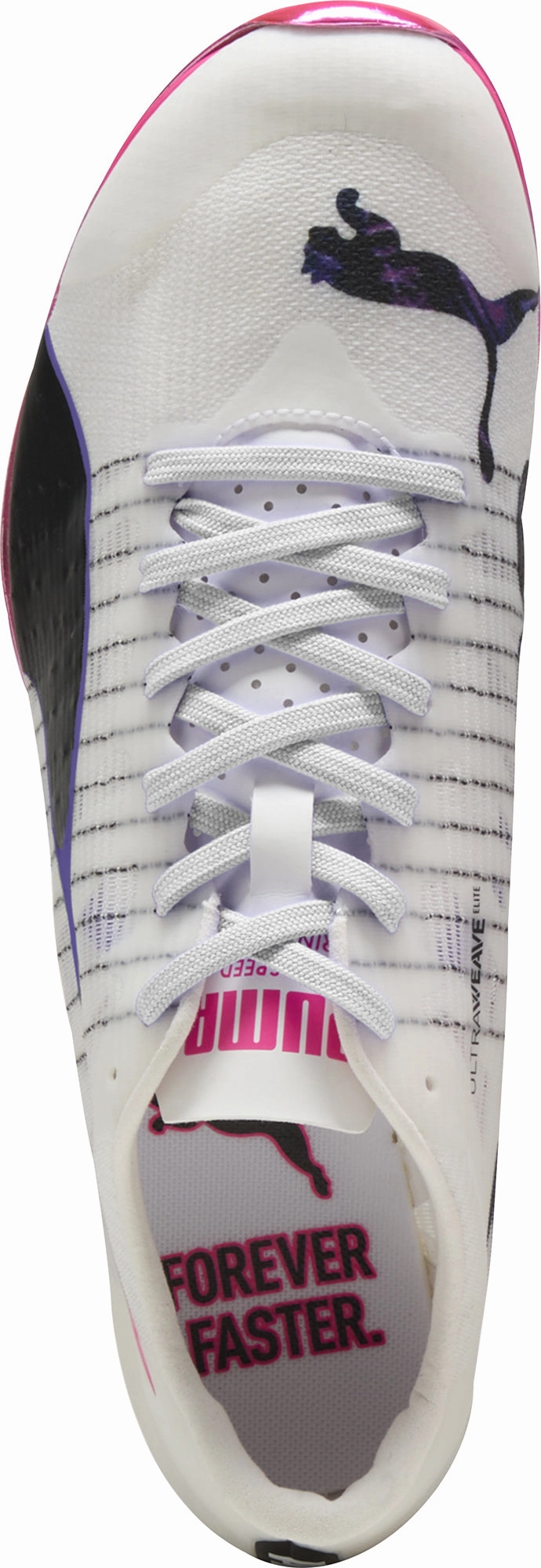 Puma evoSpeed Sprint Nitro Elite 2 Running Spikes - White Street Surface Wide Movement