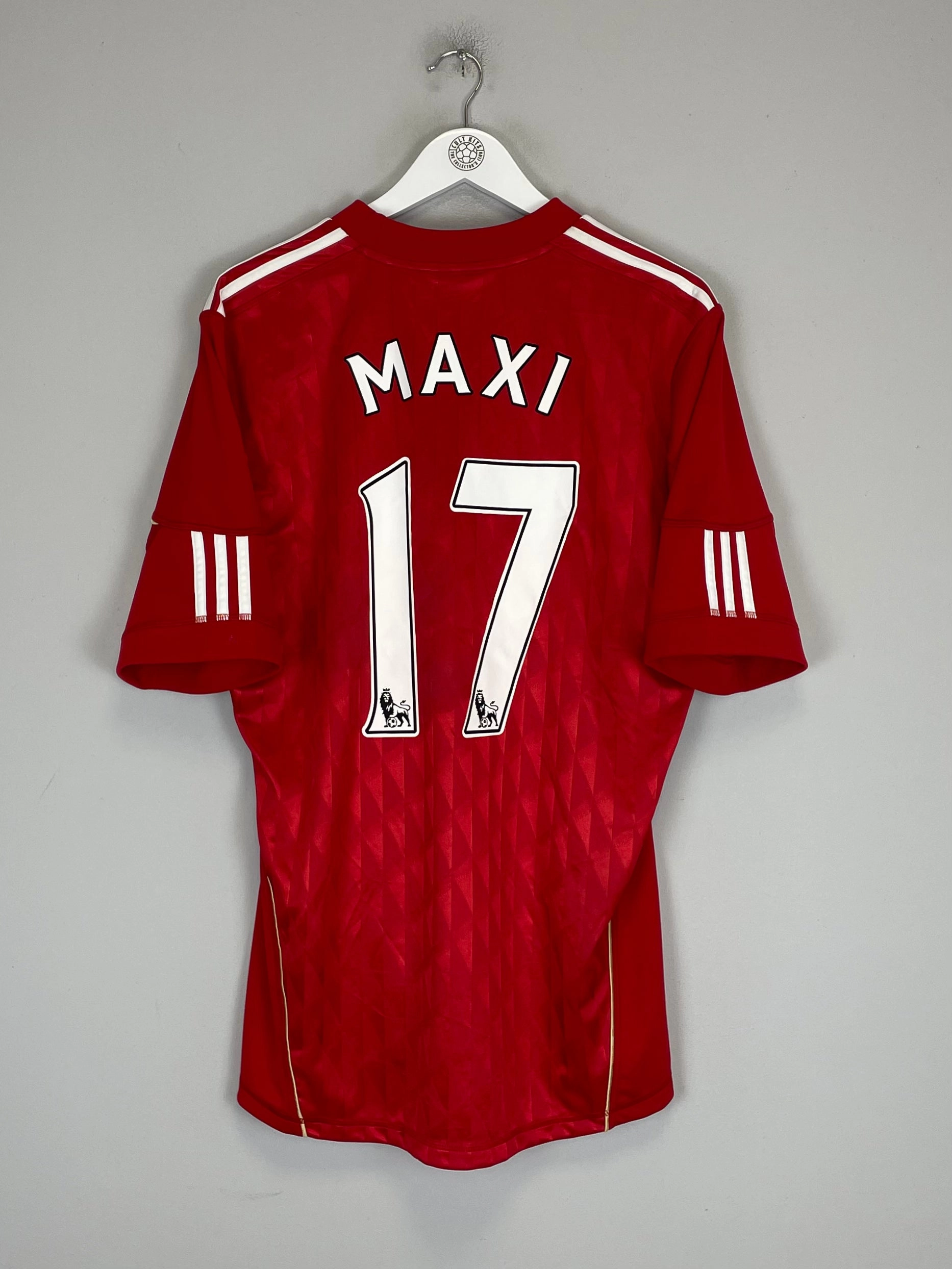 2010/12 LIVERPOOL MAXI #17 HOME SHIRT (L) ADIDAS Wrinkle Resistant Weave All Season