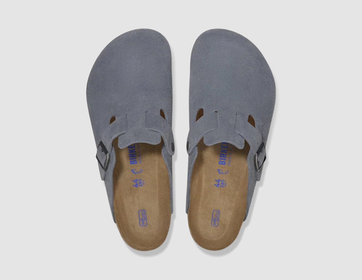 Birkenstock Boston Soft Footbed / Basalt Gray Suede Comfy Wear