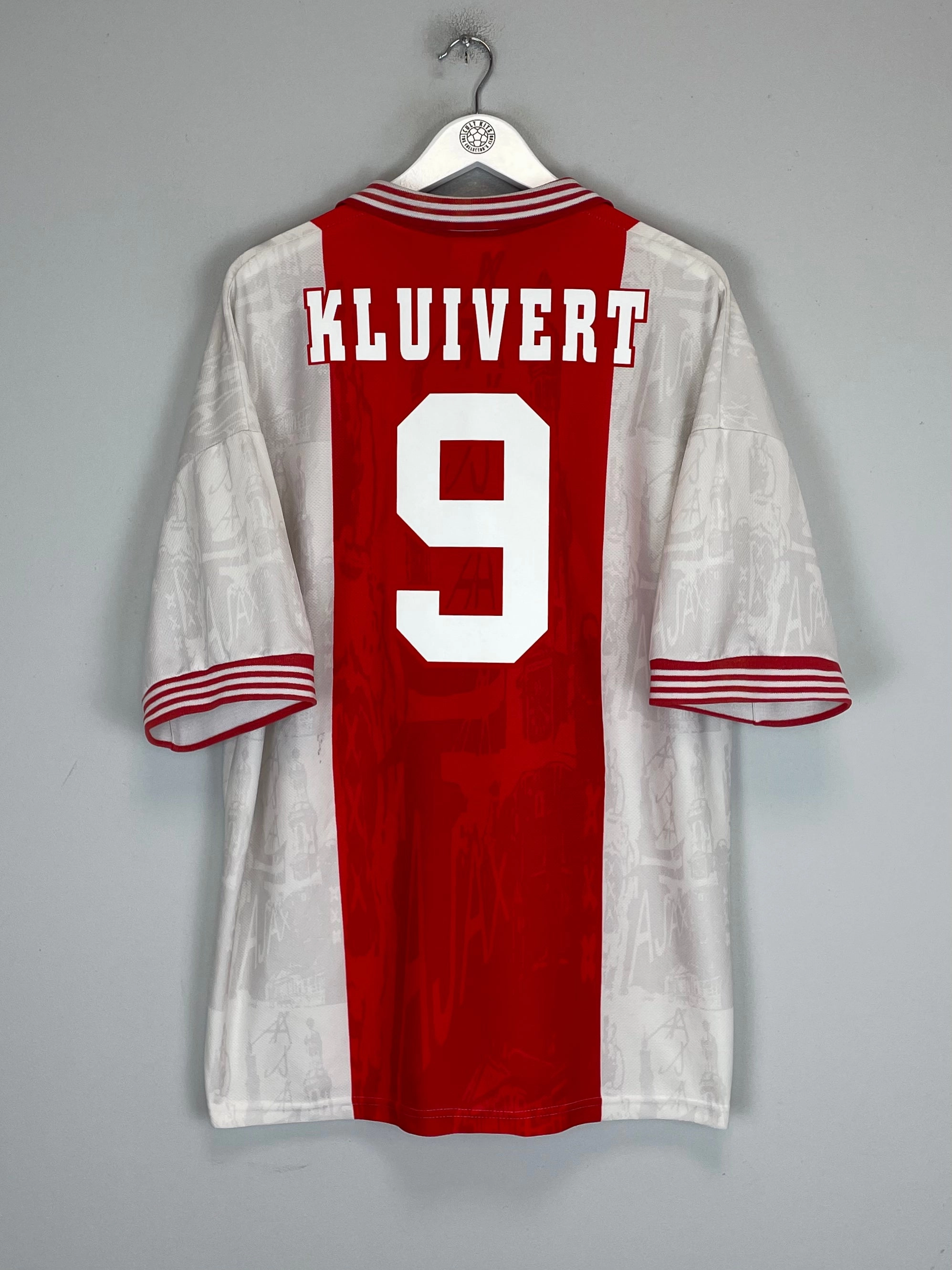 1996/97 AJAX KLUIVERT #9 HOME SHIRT (XXL) UMBRO Hybrid Fabric Blends